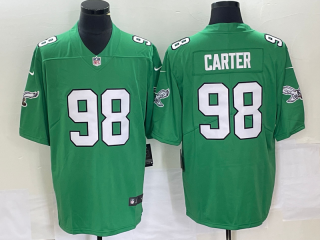 Philadelphia Eagles #98 Jalen Carter Green Stitched Football Jersey
