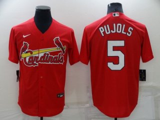 St. Louis Cardinals #5 Albert Pujols red Cool Base Stitched Jersey