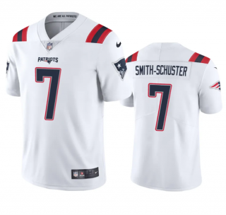 New England Patriots #7 JuJu Smith-Schuster White Vapor Untouchable Stitched Football