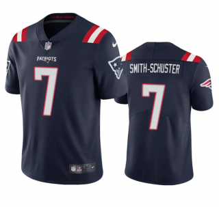 New England Patriots #7 JuJu Smith-Schuster Navy Vapor Untouchable Stitched Football
