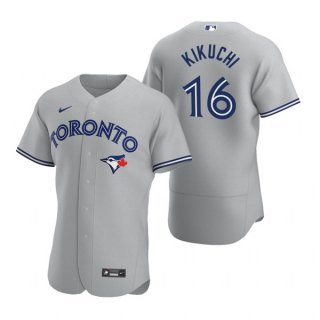 Toronto Blue Jays #16 Yusei Kikuchi Grey Flex Base Stitched Baseball Jersey