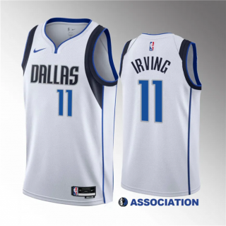 Dallas Mavericks #11 Kyrie Irving White Association Edition Stitched Basketball Jersey