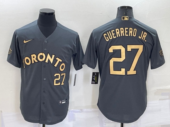 Toronto Blue Jays #27 Vladimir Guerrero Jr. Charcoal 2022 All-Star Cool Base Stitched