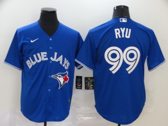 Toronto Blue Jays #99 Hyun-Jin Ryu Majestic Blue Cool Base Stitched MLB Jersey