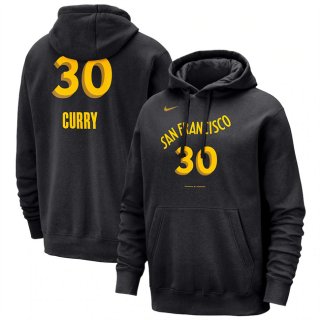 Golden State Warriors #30 Stephen Curry Black 2023-24 City Edition Name & Number