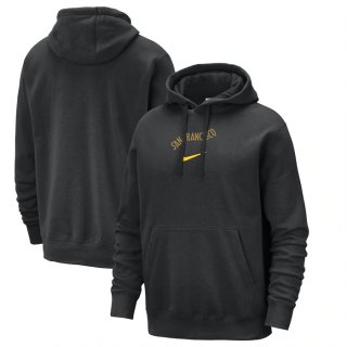 Golden State Warriors Black 2023-24 City Edition Essential Club Pullover Hoodie