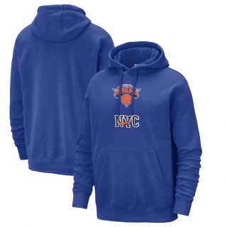 New York Knicks Blue 2023-24 City Edition Essential Club Pullover Hoodie