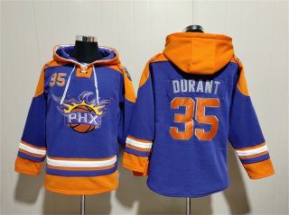 Phoenix Suns #35 Kevin Durant Purple Ageless Must-Have Lace-Up Pullover Hoodie