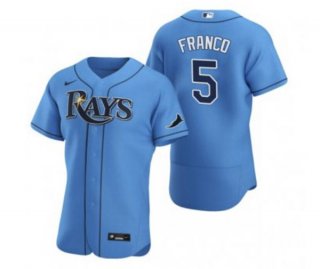 Tampa Bay Rays #5 Wander Franco Blue Flex Base Stitched MLB Jersey