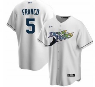 Tampa Bay Rays #5 Wander Franco White Cool Base Stitched MLB Jersey