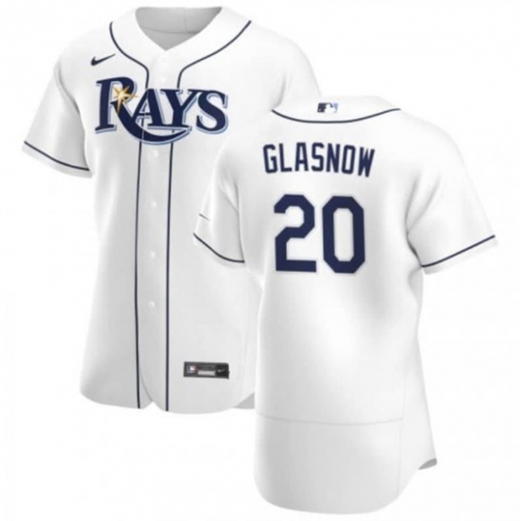 Tampa Bay Rays #20 Tyler Glasnow White Flex Base Stitched Jersey