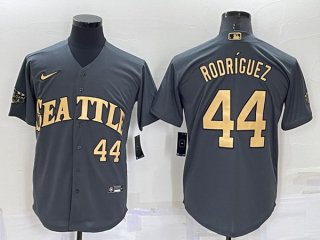Seattle Mariners #44 Julio Rodríguez Charcoal 2022 All-Star Cool Base Stitched Jersey