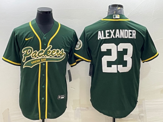 Green Bay Packers #23 Jaire Alexander Green With Patch Cool Base Stitched