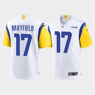 Los Angeles Rams #17 Baker Mayfield White Stitched Game Jersey