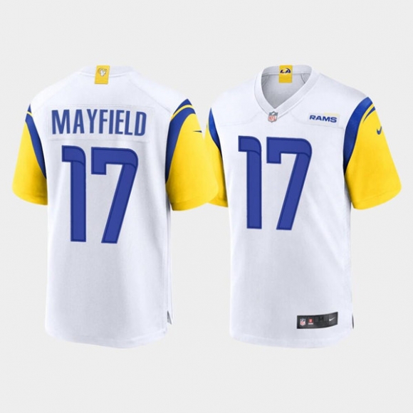 Los Angeles Rams #17 Baker Mayfield White Stitched Game Jersey