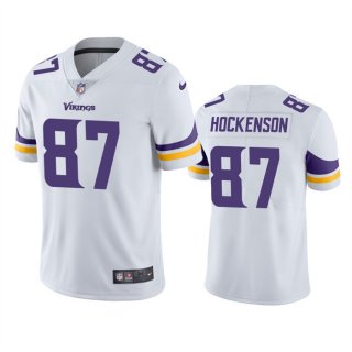 Minnesota Vikings #87 T.J. Hockenson White Vapor Untouchable Stitched Jersey
