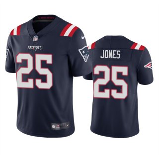 New England Patriots #25 Marcus Jones Navy Vapor Untouchable Limited Stitched