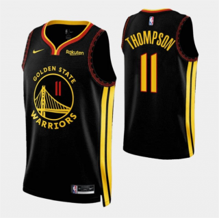 Golden State Warriors #11 Klay Thompson Black 2023- 24 City Edition Stitched Basketball