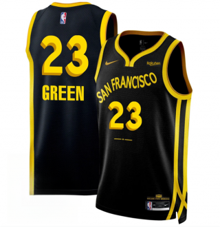 Golden State Warriors #23 Draymond Green Black 2023-24 City Edition Stitched Basketball
