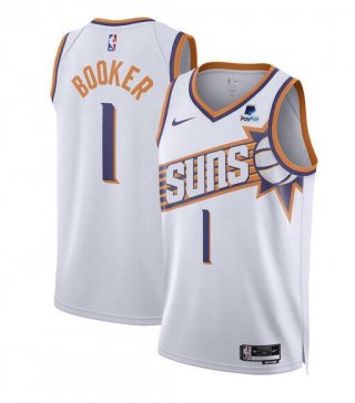 Phoenix Suns #1 Devin Booker White 2023 Association Edition Stitched Basketball