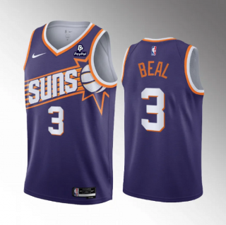 Phoenix Suns #3 Bradley Beal Purple Icon Edition Stitched Basketball Jersey