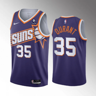 Phoenix Suns #35 Kevin Durant Purple Icon Edition Stitched Basketball Jersey