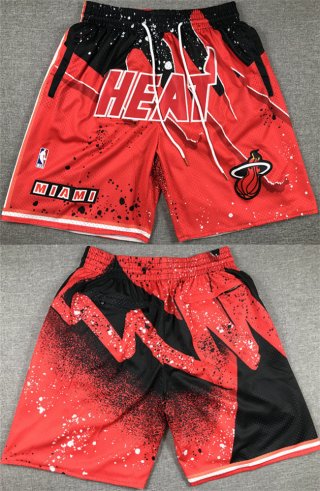 Miami Heat Red Black Shorts (Run Small)