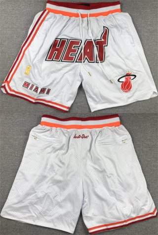 Miami Heat White Shorts (Run Small)
