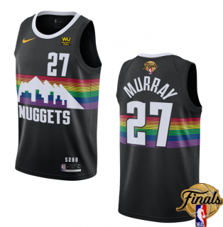 Men's Denver Nuggets #27 Jamal Murray Black 2023 Finals City Edition Stitched Basketball