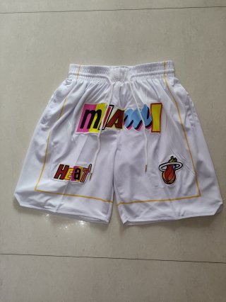 Miami Heat 2023 white new shorts