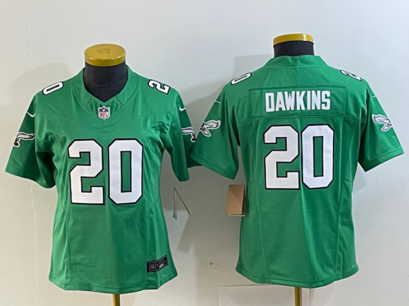 Eagles #20 Dawkins Green 2023 F.U.S.E. women jersey