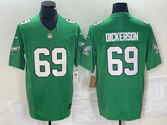 Philadelphia Eagles #69 Landon Dickerson Green 2023 F.U.S.E. Vapor Untouchable