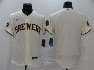 Milwaukee Brewers Blank 2020 White Flex Base Stitched MLB Jersey