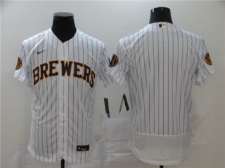 Milwaukee Brewers Blank White Flex Base Stitched MLB Jersey