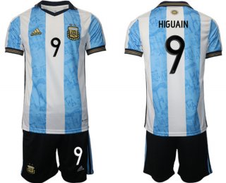 Argentina #9 Higuain WhiteBlue