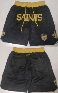 New Orleans Saints Black Shorts(Run Small)