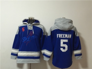 Los Angeles Dodgers #5 Freddie Freeman Blue Ageless Must-Have Lace-Up Pullover