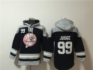 New York Yankees #99 Aaron Judge Black Grey Ageless Must-Have Lace-Up Pullover