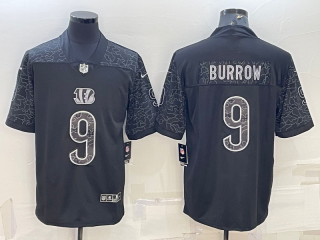 Cincinnati Bengals #9 Joe Burrow Reflective Limited Stitched Jersey