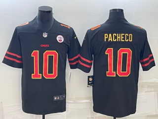 Men’s Kansas City Chiefs #10 Isiah Pacheco Black Red Gold Vapor Untouchable Limited