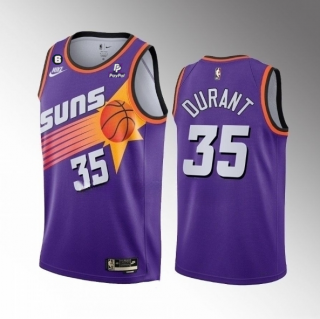 Phoenix Suns #35 Kevin Durant Purple With NO.6 Patch Classic Edition Stitched