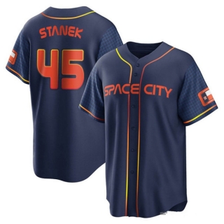 Houston Astros #45 Ryne Stanek 2022 Navy City Connect Cool Base Stitched Jersey