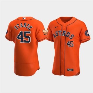 Houston Astros #45 Ryne Stanek Orange 60th Anniversary Flex Base Stitched Baseball