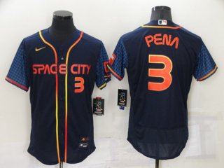 Houston Astros #3 Jeremy Peña 2022 Navy City Connect Flex Base Stitched Baseball