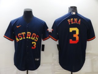 Houston Astros #3 Jeremy Peña 2022 Navy Cool Base Stitched Jersey