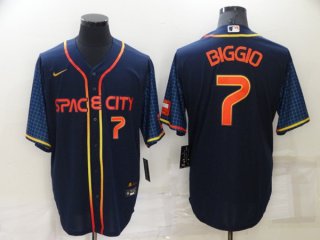 Houston Astros #7 Craig Biggio 2022 Navy City Connect Cool Base Stitched Jersey