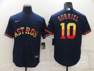 Houston Astros #10 Yuli Gurriel 2022 Navy Cool Base Stitched Jersey