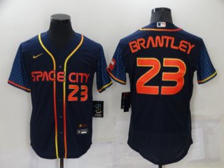 Houston Astros #23 Michael Brantley 2022 Navy City Connect Flex Base Stitched