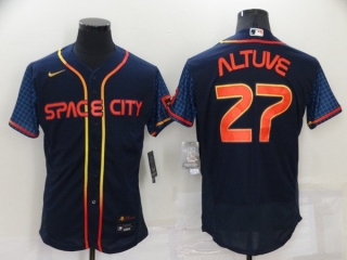 Houston Astros #27 Jose Altuve 2022 Navy City Connect Flex Base Stitched Baseball、