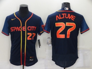 Houston Astros #27 Jose Altuve 2022 Navy City Connect Flex Base Stitched Baseball